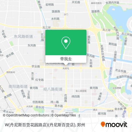 W(丹尼斯百货花园路店)(丹尼斯百货店)地图