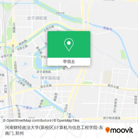 河南财经政法大学(新校区)计算机与信息工程学院-东南门地图