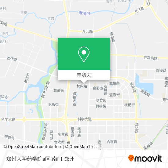 郑州大学药学院a区-南门地图