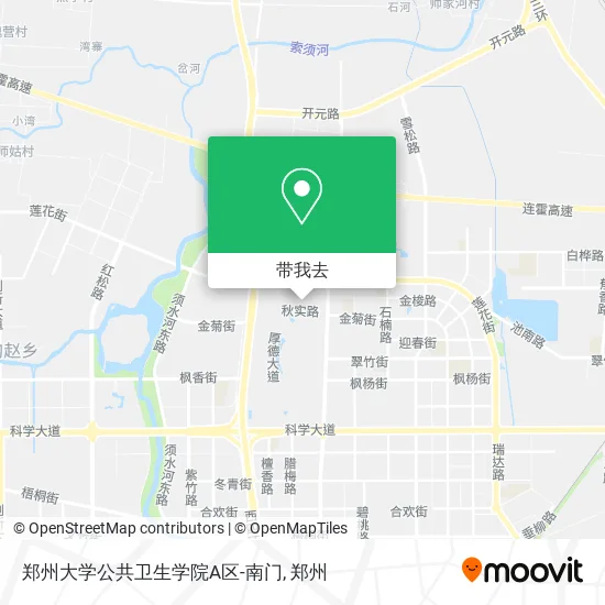 郑州大学公共卫生学院A区-南门地图