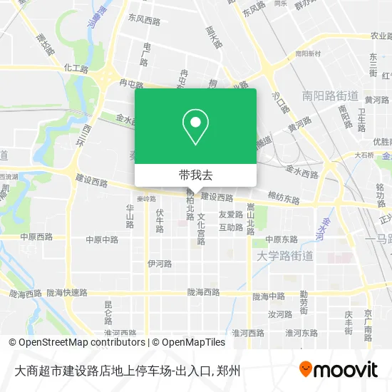 大商超市建设路店地上停车场-出入口地图