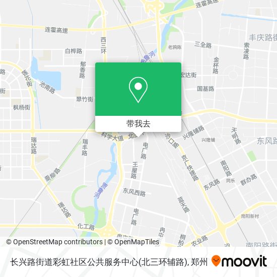 长兴路街道彩虹社区公共服务中心(北三环辅路)地图