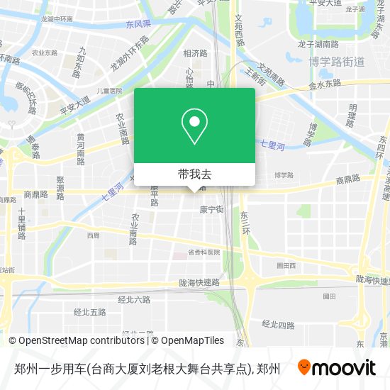 郑州一步用车(台商大厦刘老根大舞台共享点)地图