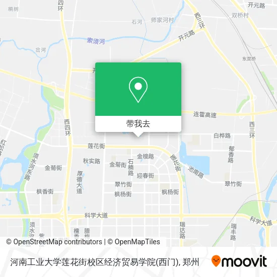 河南工业大学莲花街校区经济贸易学院(西门)地图