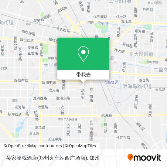 吴家驿栈酒店(郑州火车站西广场店)地图