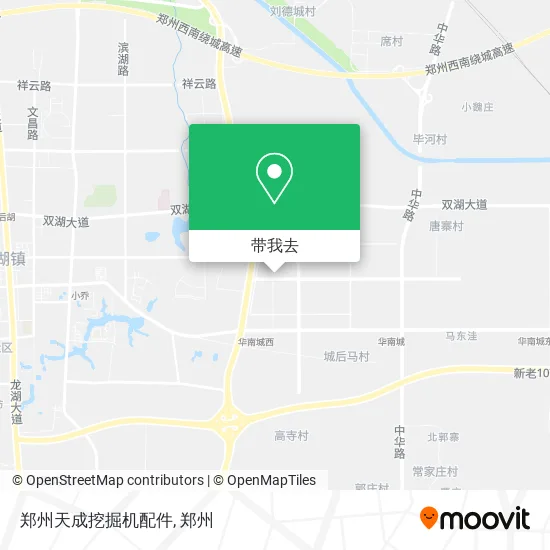 郑州天成挖掘机配件地图