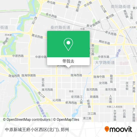 中原新城王府小区西区(北门)地图