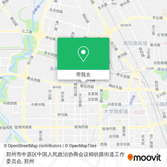 郑州市中原区中国人民政治协商会议棉纺路街道工作委员会地图