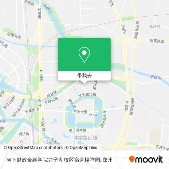 河南财政金融学院龙子湖校区宿舍楼祥园地图