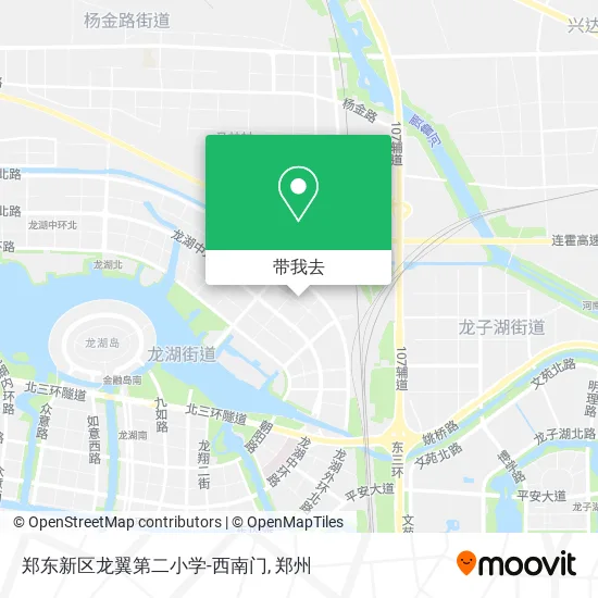 郑东新区龙翼第二小学-西南门地图
