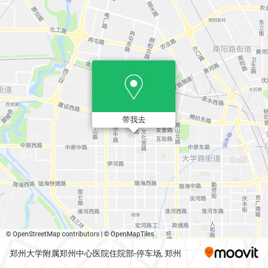 郑州大学附属郑州中心医院住院部-停车场地图