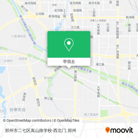郑州市二七区嵩山路学校-西北门地图