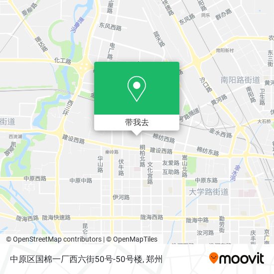 中原区国棉一厂西六街50号-50号楼地图