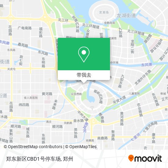 郑东新区CBD1号停车场地图
