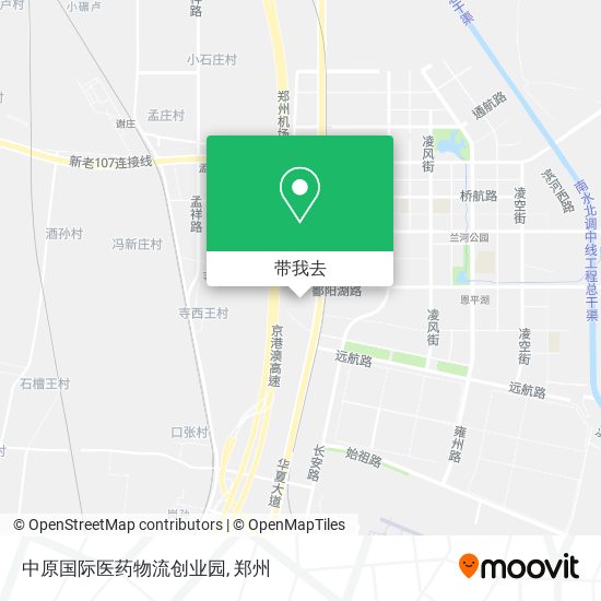 中原国际医药物流创业园地图