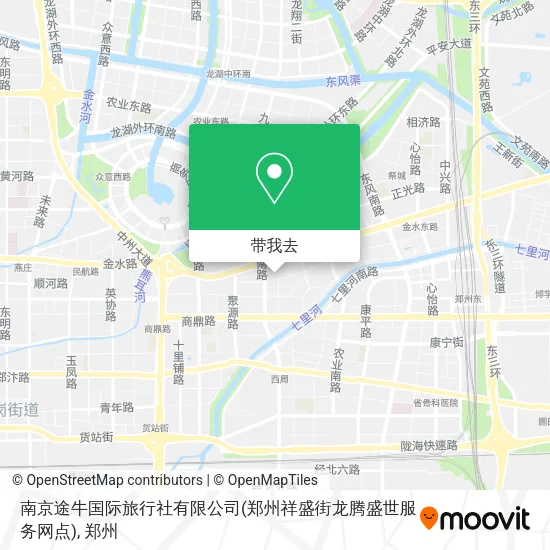南京途牛国际旅行社有限公司(郑州祥盛街龙腾盛世服务网点)地图