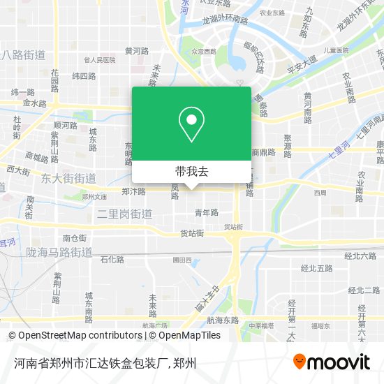 河南省郑州市汇达铁盒包装厂地图