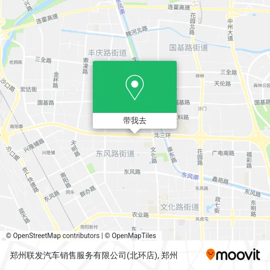 郑州联发汽车销售服务有限公司(北环店)地图