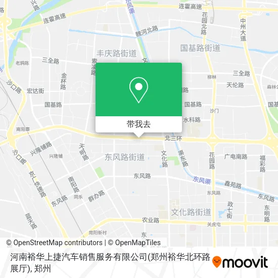 河南裕华上捷汽车销售服务有限公司(郑州裕华北环路展厅)地图