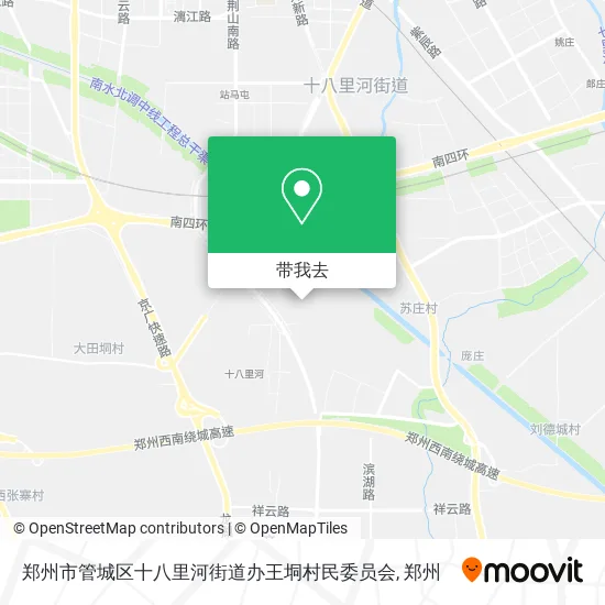 郑州市管城区十八里河街道办王垌村民委员会地图