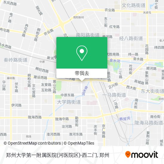 郑州大学第一附属医院(河医院区)-西二门地图