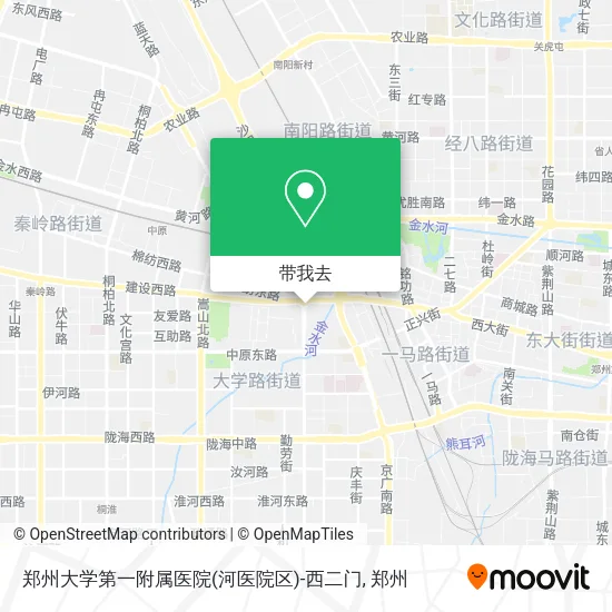 郑州大学第一附属医院(河医院区)-西二门地图