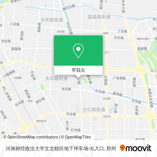 河南财经政法大学文北校区地下停车场-出入口地图