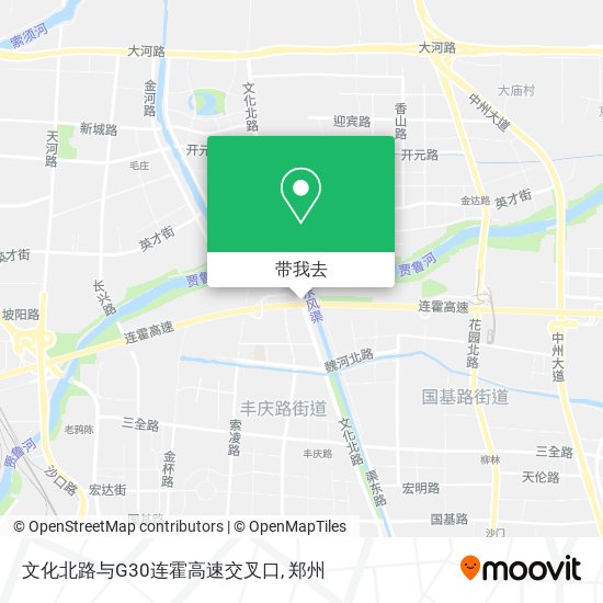 文化北路与G30连霍高速交叉口地图