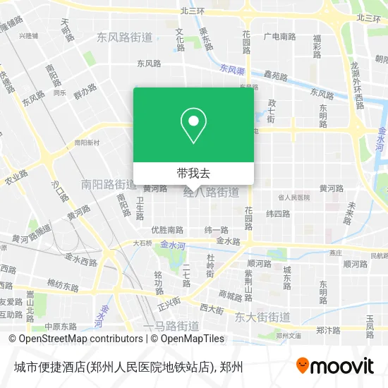 城市便捷酒店(郑州人民医院地铁站店)地图
