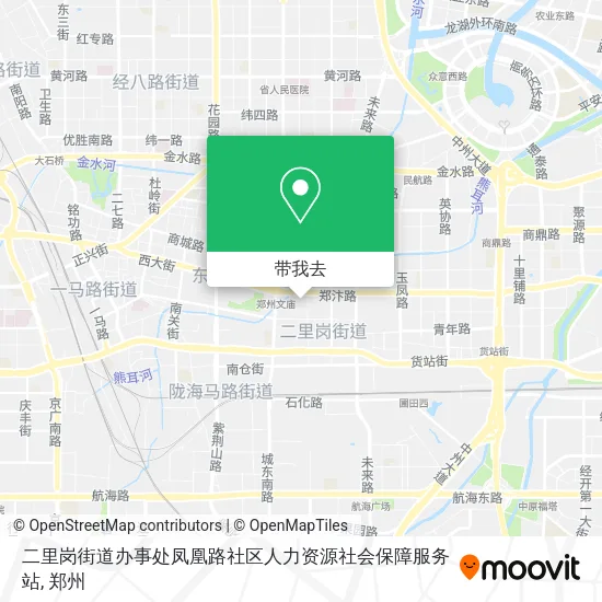 二里岗街道办事处凤凰路社区人力资源社会保障服务站地图