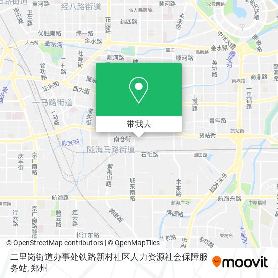 二里岗街道办事处铁路新村社区人力资源社会保障服务站地图