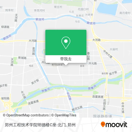 郑州工程技术学院明德楼C座-北门地图