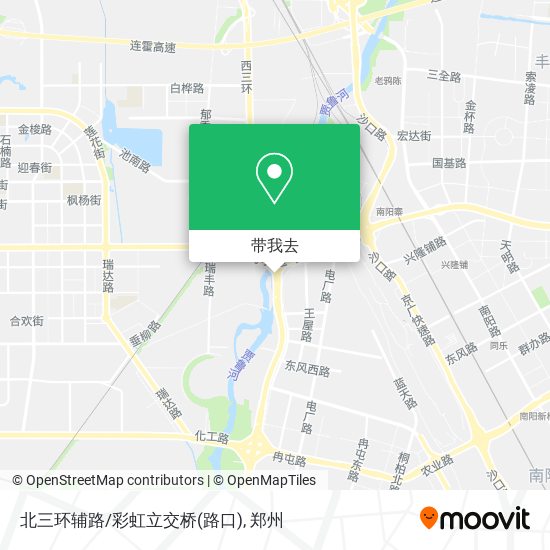 北三环辅路/彩虹立交桥(路口)地图