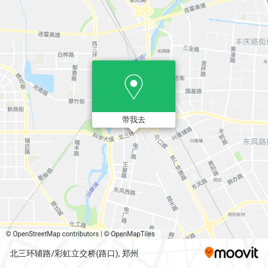 北三环辅路/彩虹立交桥(路口)地图