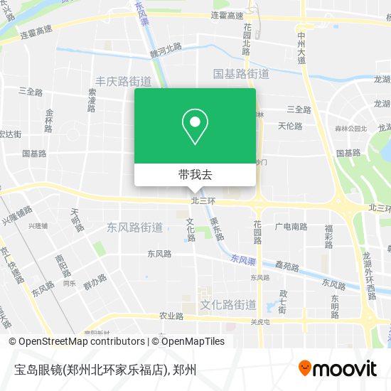 宝岛眼镜(郑州北环家乐福店)地图
