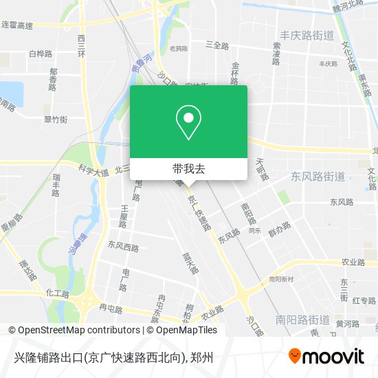 兴隆铺路出口(京广快速路西北向)地图