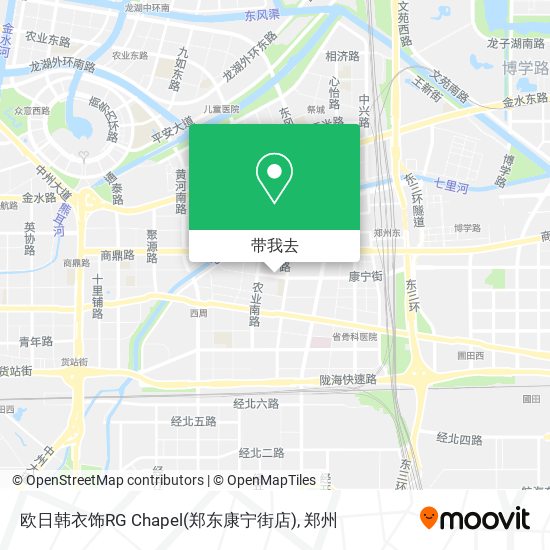 欧日韩衣饰RG Chapel(郑东康宁街店)地图