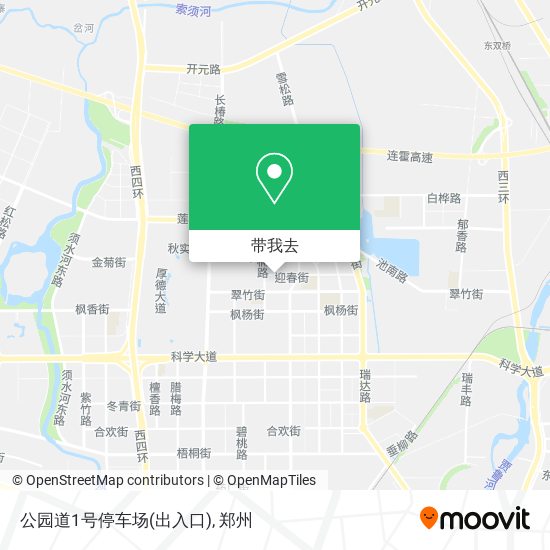 公园道1号停车场(出入口)地图