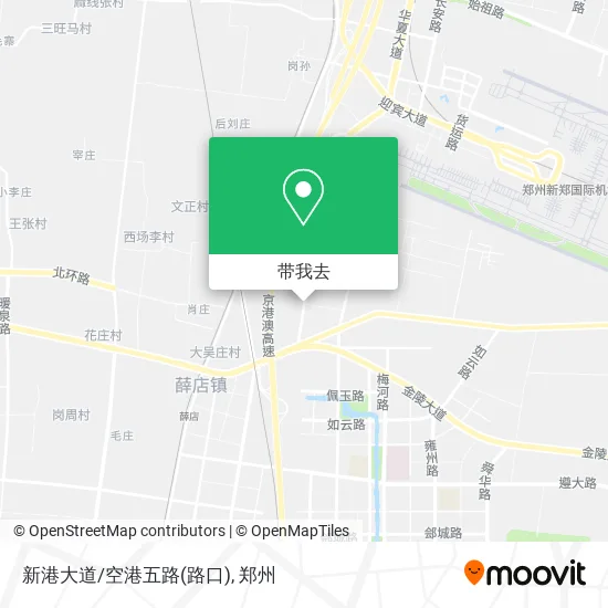 新港大道/空港五路(路口)地图