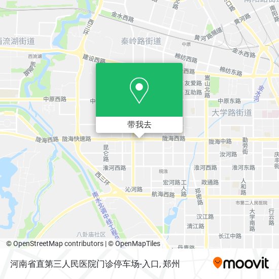 河南省直第三人民医院门诊停车场-入口地图