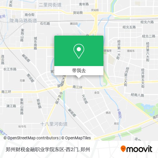 郑州财税金融职业学院东区-西2门地图