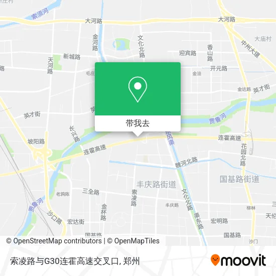 索凌路与G30连霍高速交叉口地图