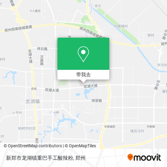 新郑市龙湖镇重巴手工酸辣粉地图