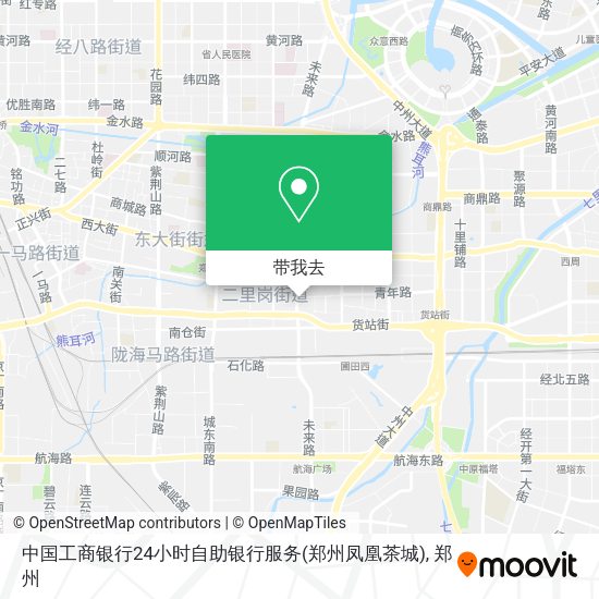 中国工商银行24小时自助银行服务(郑州凤凰茶城)地图