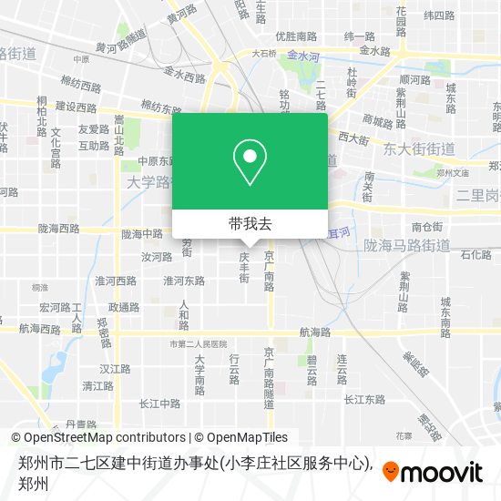 郑州市二七区建中街道办事处(小李庄社区服务中心)地图