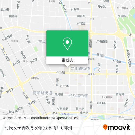 付氏女子养发育发馆(俭学街店)地图