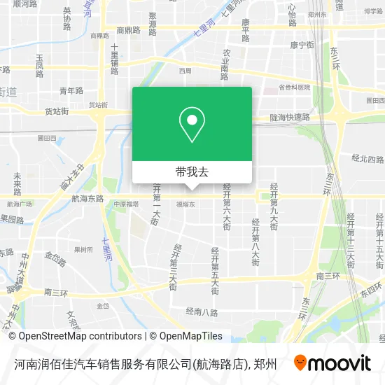 河南润佰佳汽车销售服务有限公司(航海路店)地图