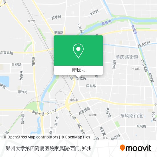 郑州大学第四附属医院家属院-西门地图