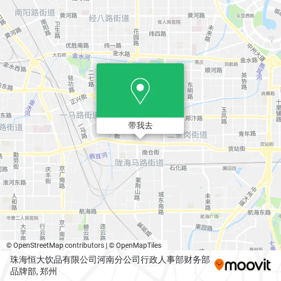 珠海恒大饮品有限公司河南分公司行政人事部财务部品牌部地图