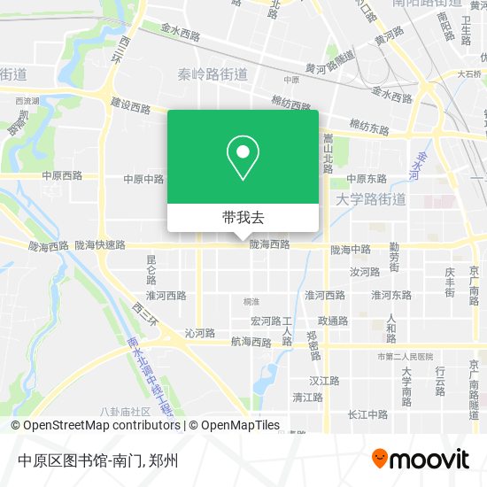 中原区图书馆-南门地图